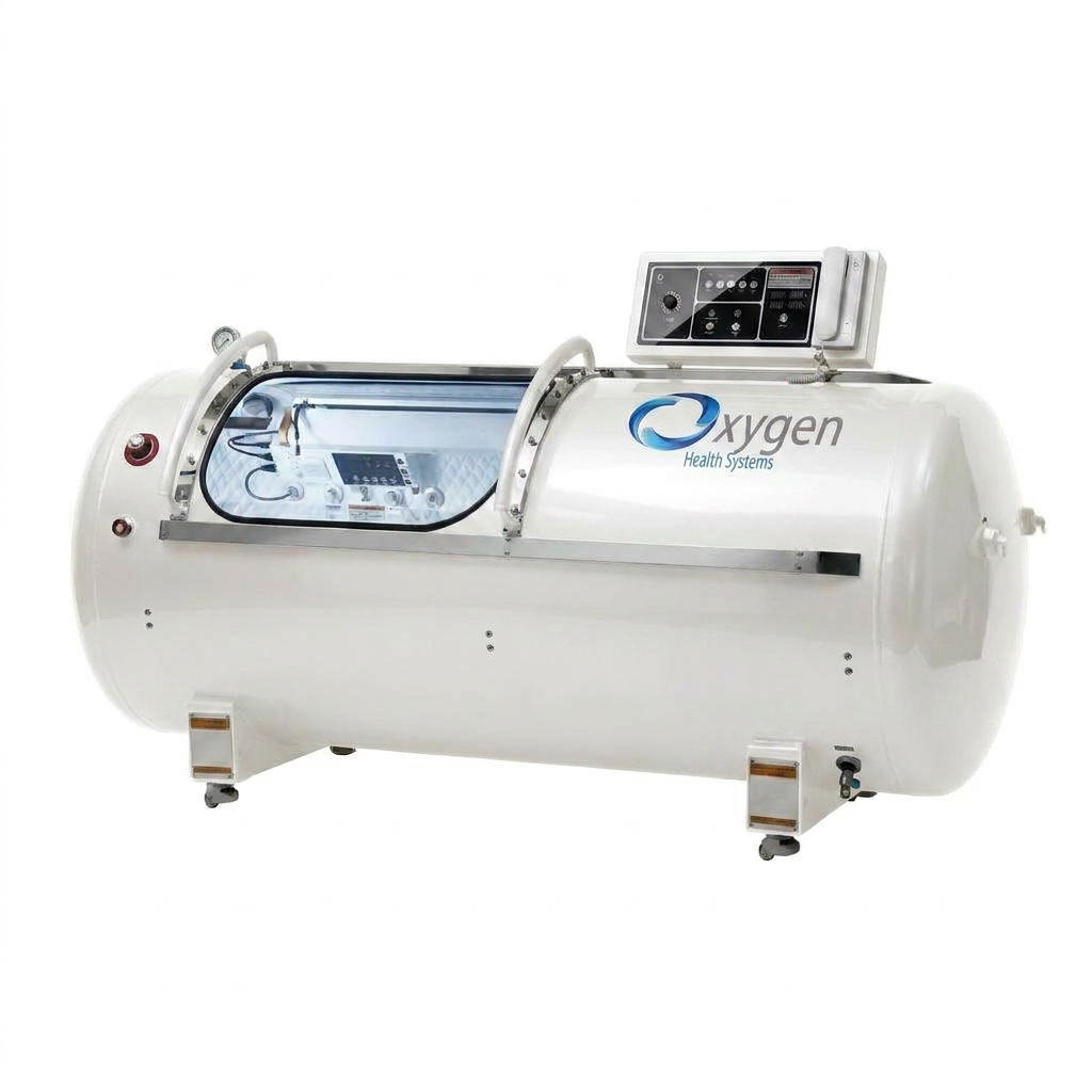 30-inch hard-shell hyperbaric chamber in Pearl White